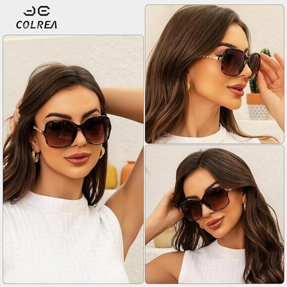 Oversized Sunglasses Womens Trendy Big Square Large Frame Sun Glasses main image 4